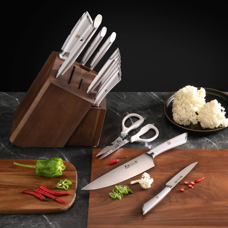ELBERT Series German Steel Forged Knife Block Sets (17 Count)