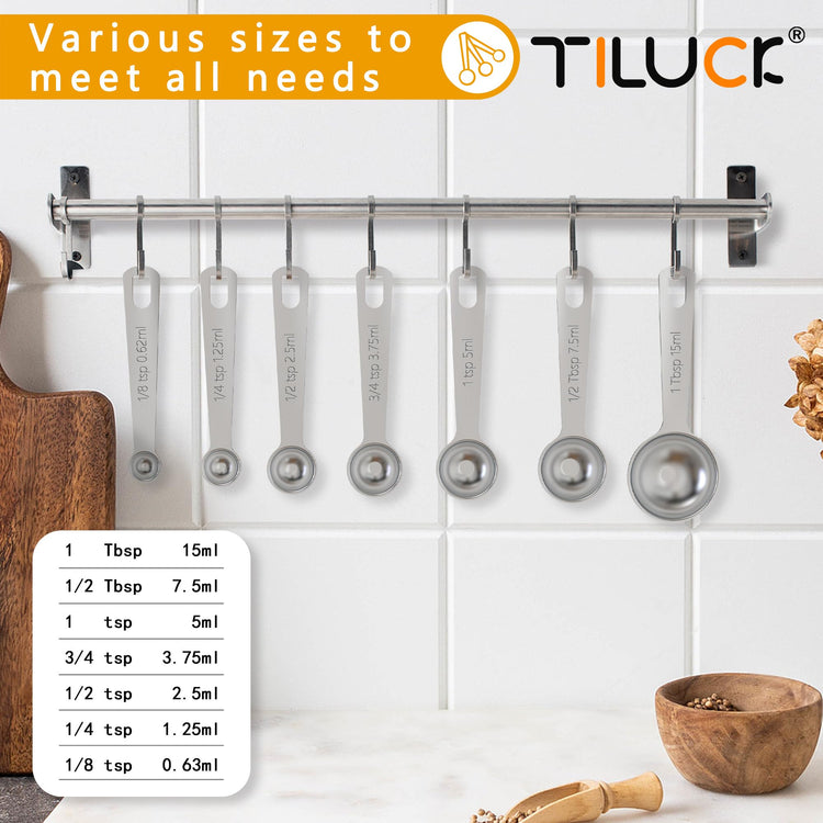 Stainless Steel Measuring Cups & Spoons Set (7 Count)