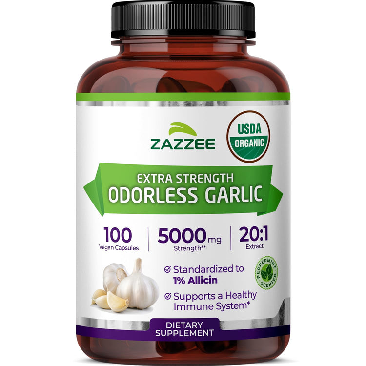 USDA Organic Odorless Garlic 20 (100 Count)