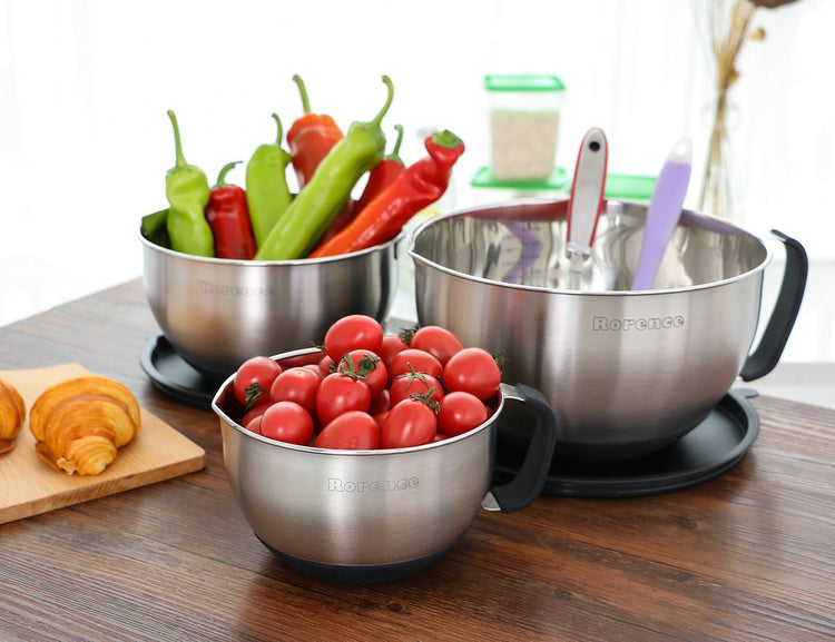 Stainless Steel Mixing Bowls Set with Lids