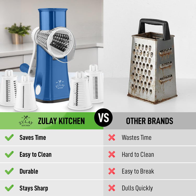 Rotary Cheese Grater 5 Blade Cheese Shredder