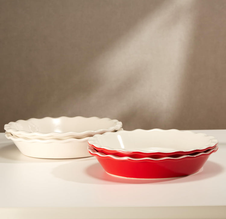 Pie Pan Ceramic Reusable Round Pie Dish (2 Count)