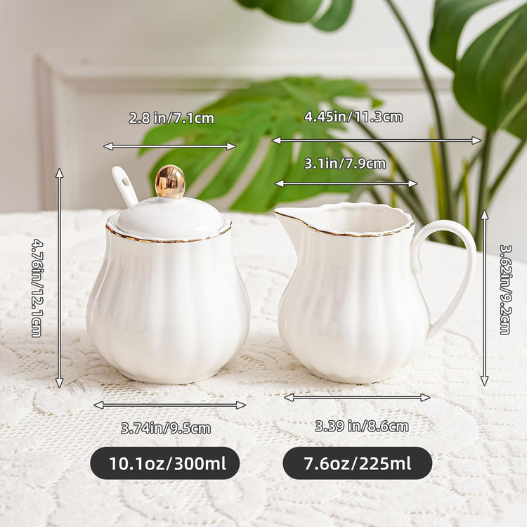 Ceramic Sugar and Creamer Set