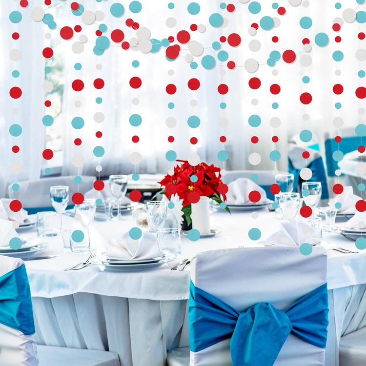10 Pieces Circle Garland Party Paper Dot Banners (10 Count)