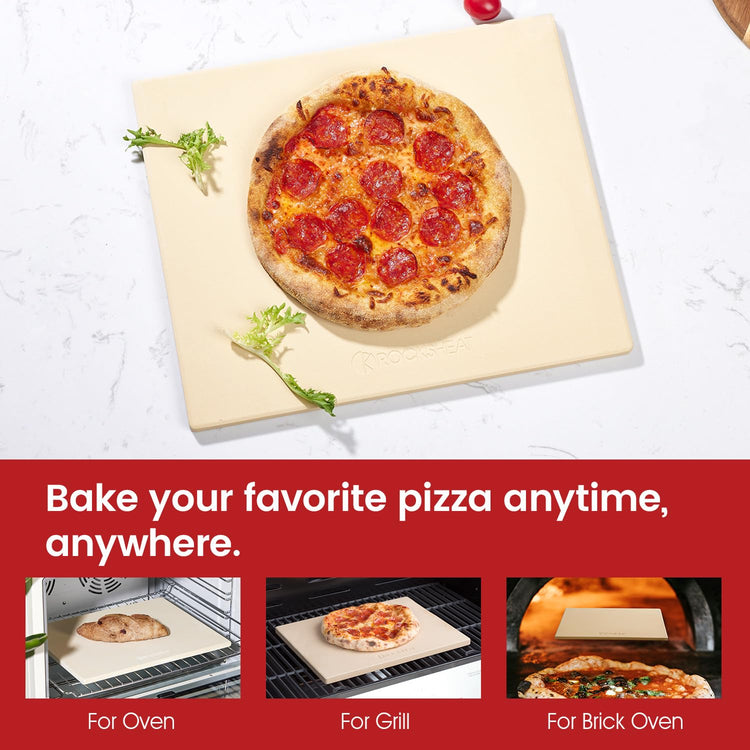 Pizza Stone Cordierite Pizza Pan for Oven Grill and BBQ