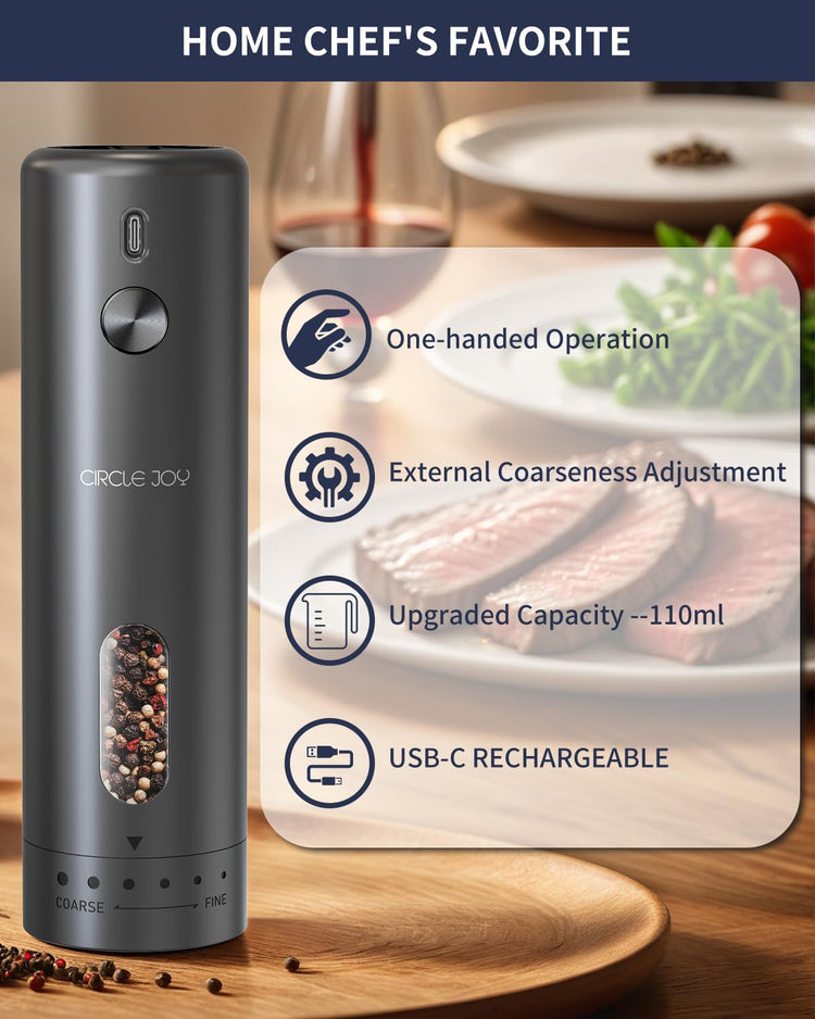 Electric Pepper Grinder Rechargeable