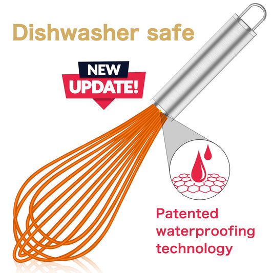 Orange Silicone Whisk Set of 3 (3 Count)