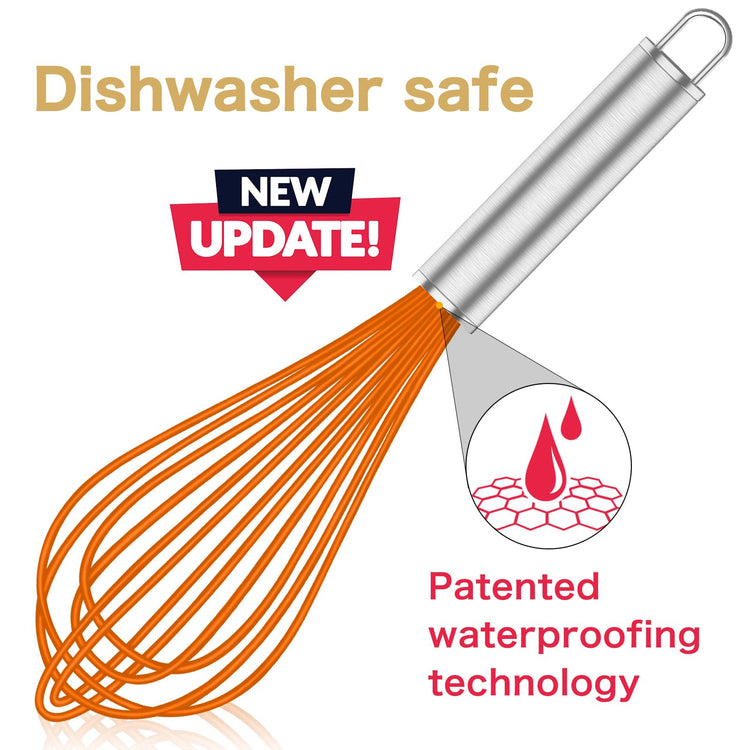 Orange Silicone Whisk Set of 3 (3 Count)