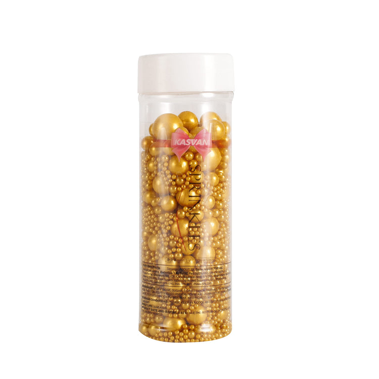 Gold Pearl Sugar Sprinkles (4.58 Ounce)