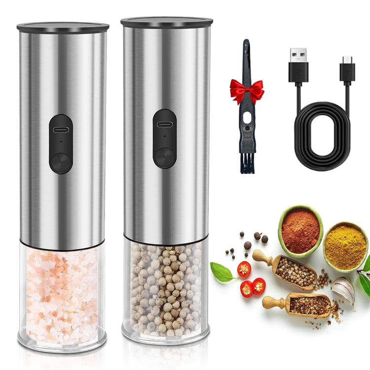 Electric Salt and Pepper Grinder Set