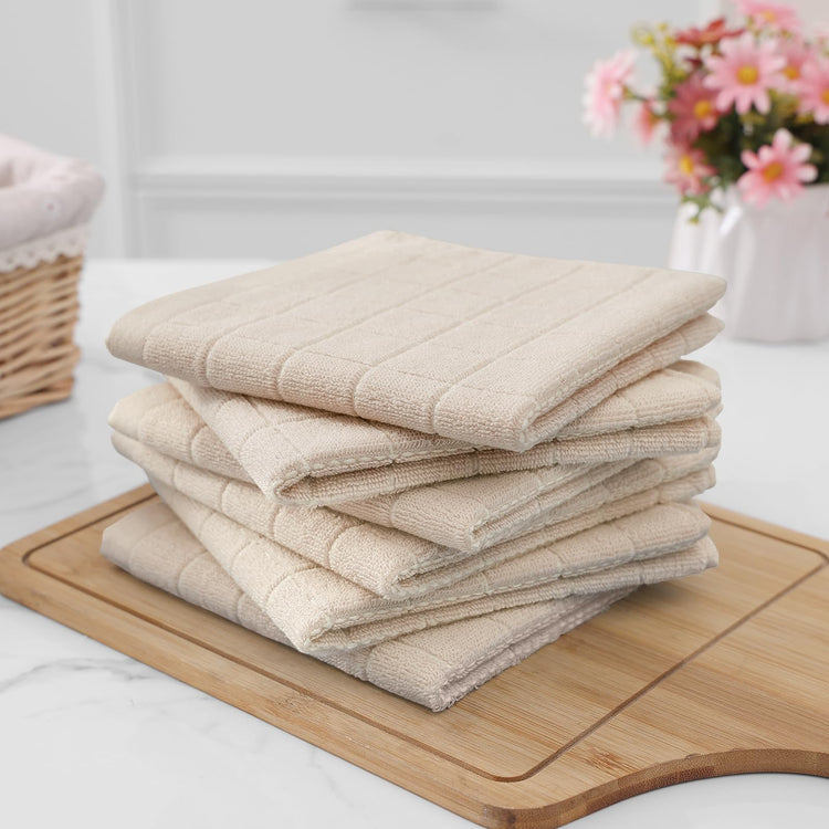 100% Cotton Terry Kitchen Dish Cloths (6 Count)