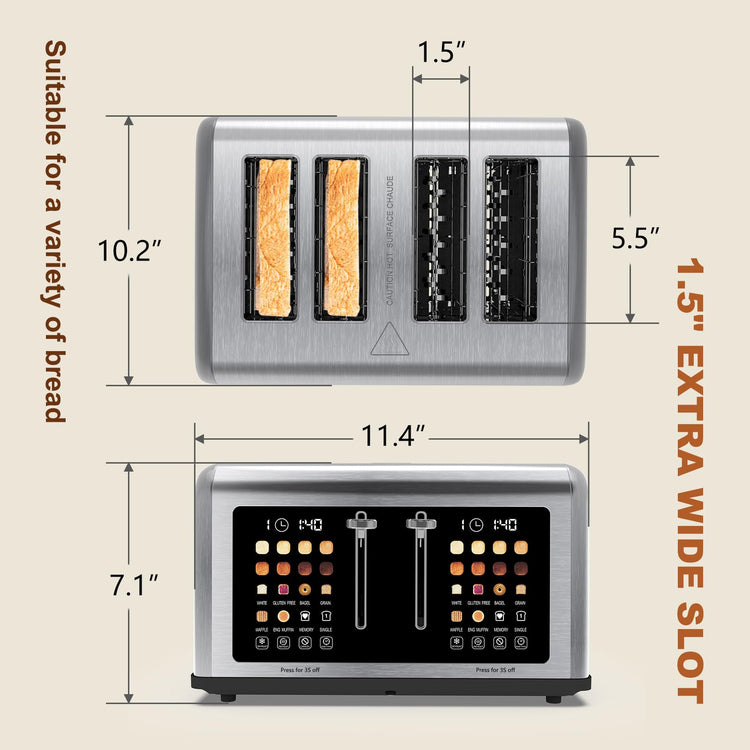 4 Slice Toaster Touch Screen
