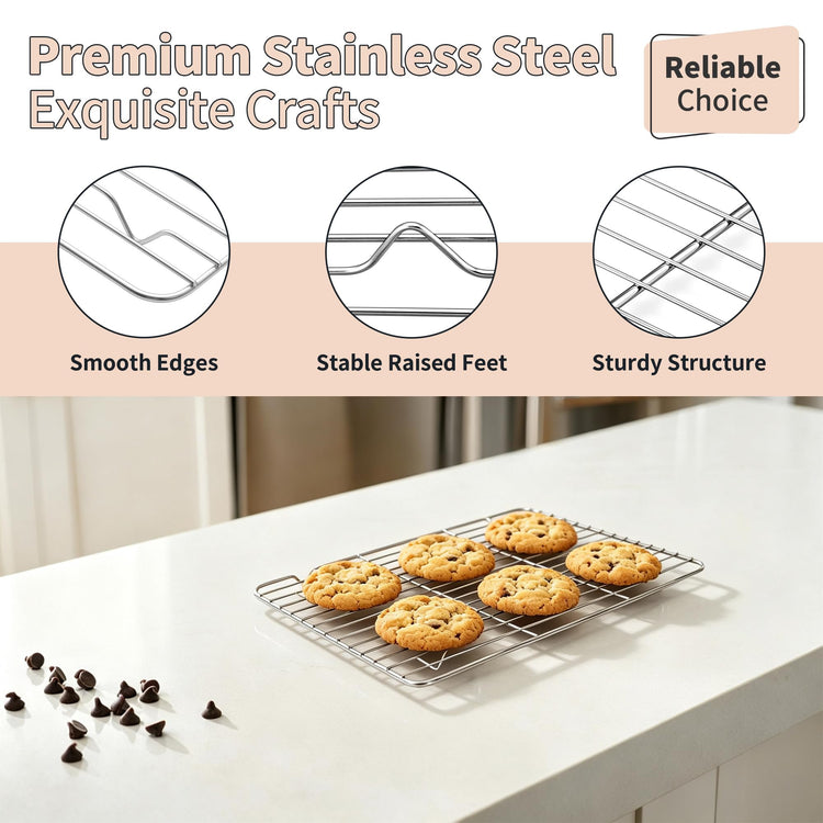 Stainless Steel Baking Sheet with Rack Set