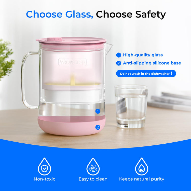 PT 72P Glass Water Filter Pitcher