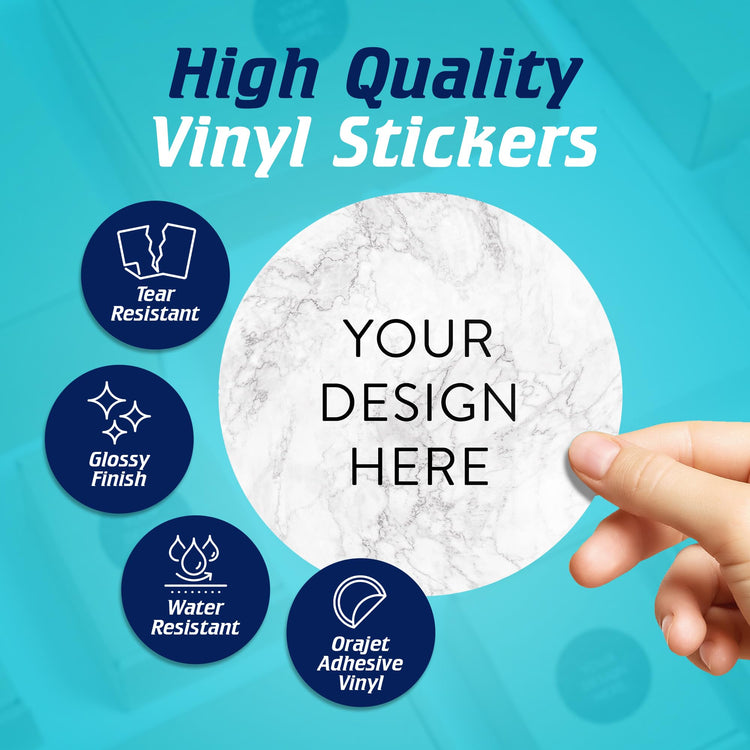 100 Custom Vinyl Stickers (100 Count)