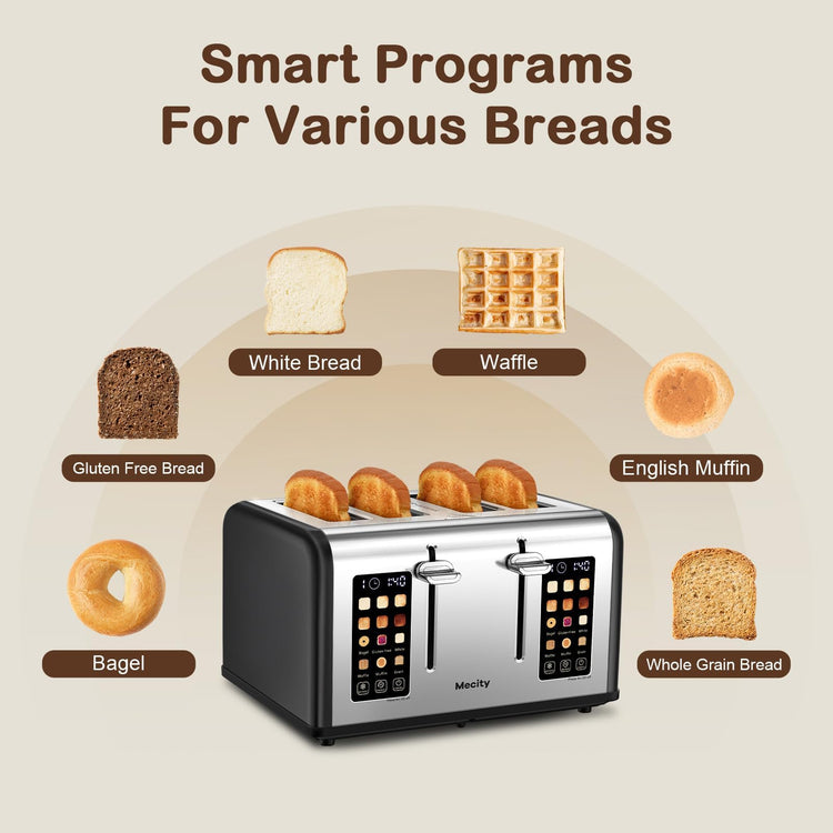 4 Slice Toaster with Touch Screen Control