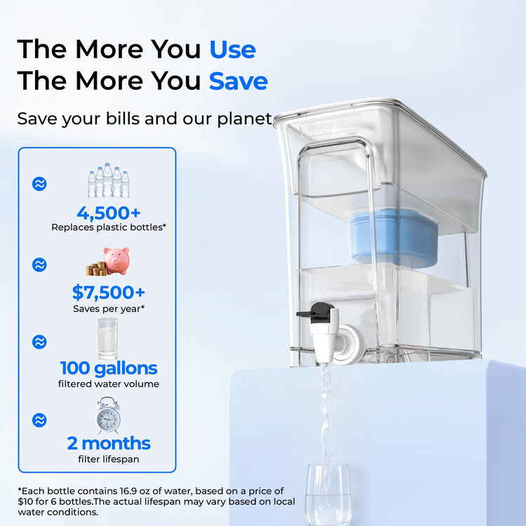 WFD-40W-L-A Water Filter Dispenser, Alkaline Filtration, White