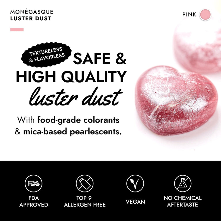 Pink Edible Glitter for Drinks & Cakes