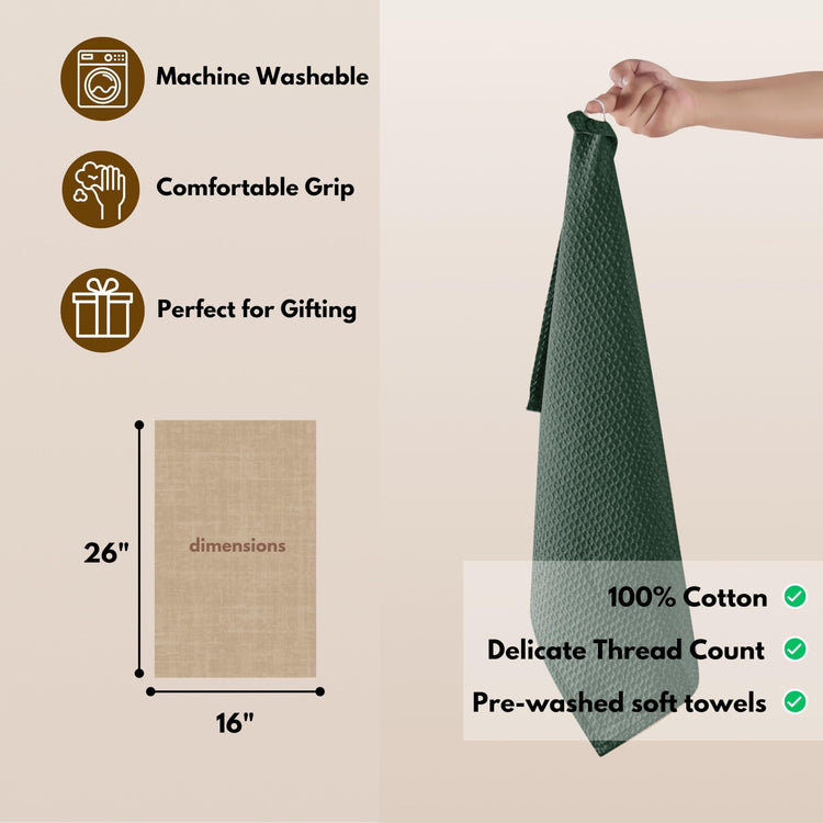 Cotton Kitchen Towel with Hanging Loop 16x26 inches (4 Count)