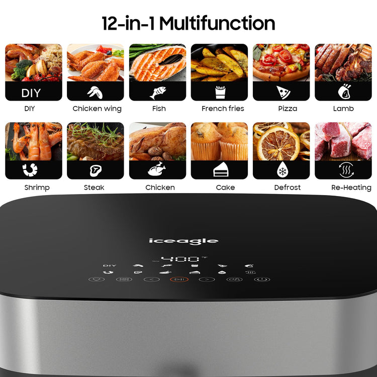 Stainless Steel Air Fryer 9 Quart