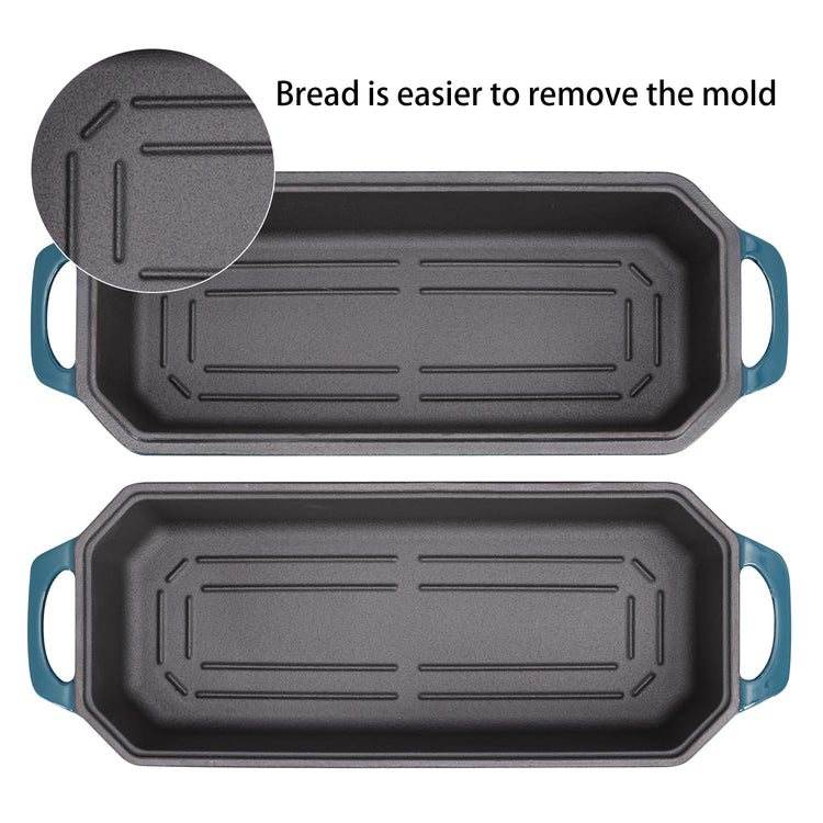 Bread Pan Cast Iron Loaf Pan with Lid Bread Loaf Pan 13x5 Inch Enameled Cast Iron Sourdough Bread Pan