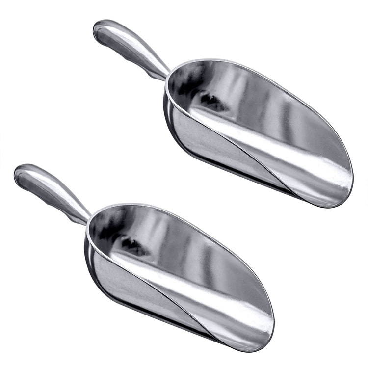 Elsa - 12-Ounce Aluminum Ice Scoops (Set of 2), Cast Aluminum Utility Scoops, Food-Grade, Good for Home and Commercial Use, NOT Dishwasher-Safe, Hand-Wash Recommended (2 Count)