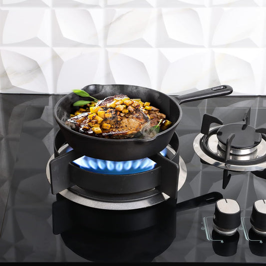 Utopia Kitchen Cast Iron Frying Pan 8 Inch, Cast Iron Chefs Pan, Pre Seasoned Skillet, Safe Grill Cookware for Indoor & Outdoor Use, Black - Nestoria