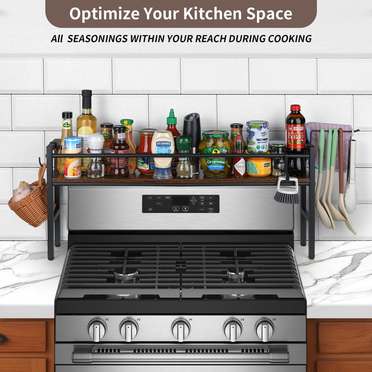 Spice Rack Shelf for Kitchen Stove