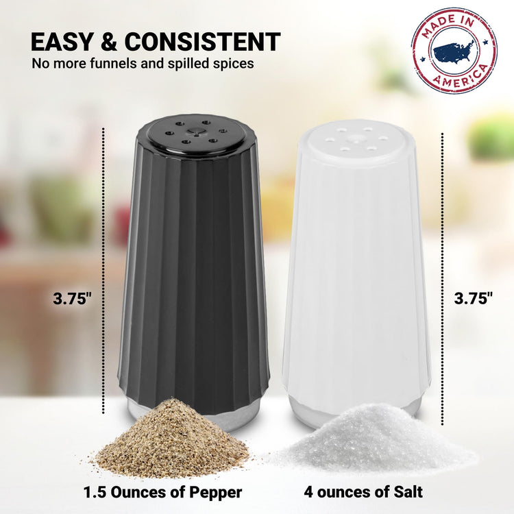 Disposable Salt and Pepper Shakers by Global Basics (24 Count)