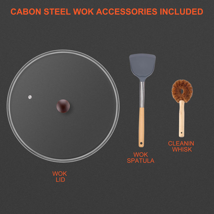Wok 13" Carbon Steel Woks & Stir