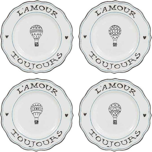 Juliska L'Amour Toujours Dessert/Salad Plate Set of 4