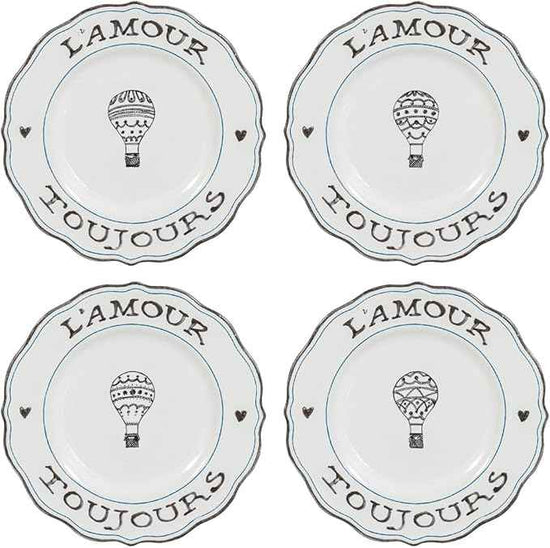 Juliska L'Amour Toujours Dessert/Salad Plate Set of 4
