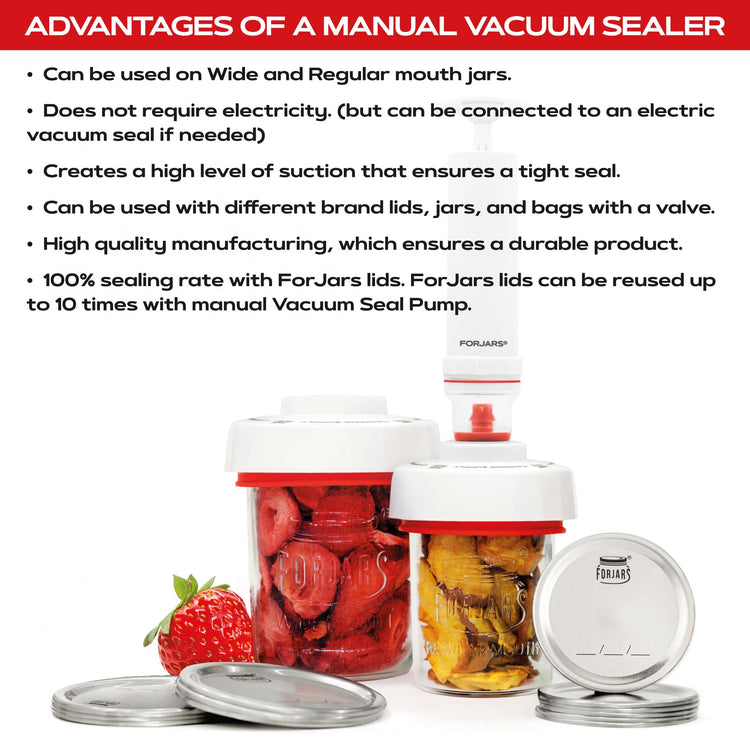 Jar Vacuum Sealer Accessory Set for Mason Jars