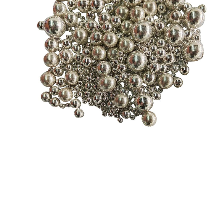 Edible Silver Sugar Pearls Candy Sprinkles 120G (4.23 Ounce)