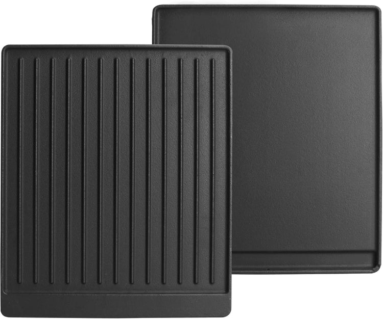 2-in-1 Reversible 15” x 12.8” Pre-Seasoned Cast Iron Cooking Griddle for Gas Stove/Charcoal/Electric/Propane/Gas Grill, Flat Griddle Top Plate for Broil King Crown and Signet Series Grill - Nestoria
