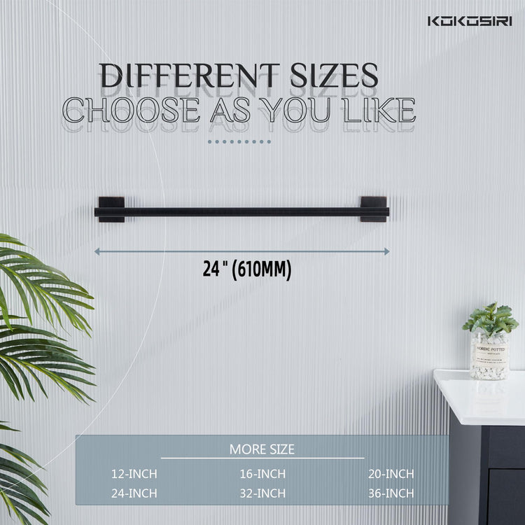Bathroom Towel Bar Bath Towel Holders for Toilet Kitchen Cabinet Wall Mount 24 Inch Oil Rubbed Bronze Stainless Steel B4005ORB