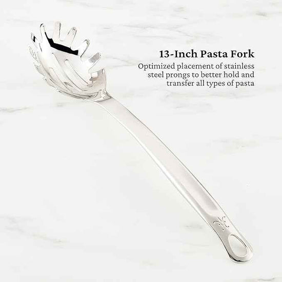 Hestan Provisions Chef's Tools, Deluxe Tool Set (6-Piece) with Porcelain Holder/Bain Marie & Stainless Steel: Solid Spoon, Ladle, Pasta Fork, Turner/Spatula, French Whisk