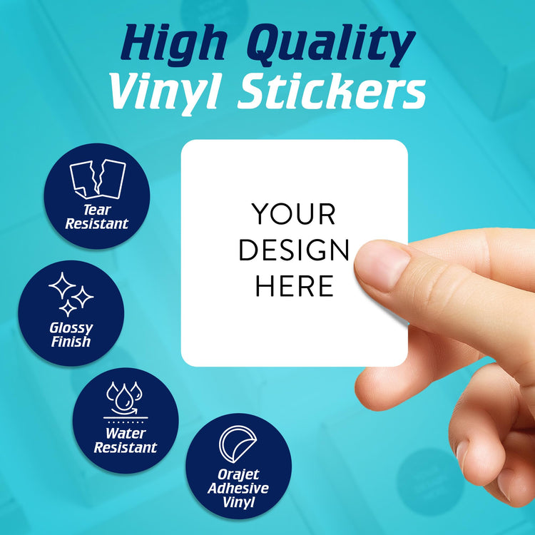 Custom Vinyl Stickers Your Image (100 Count)