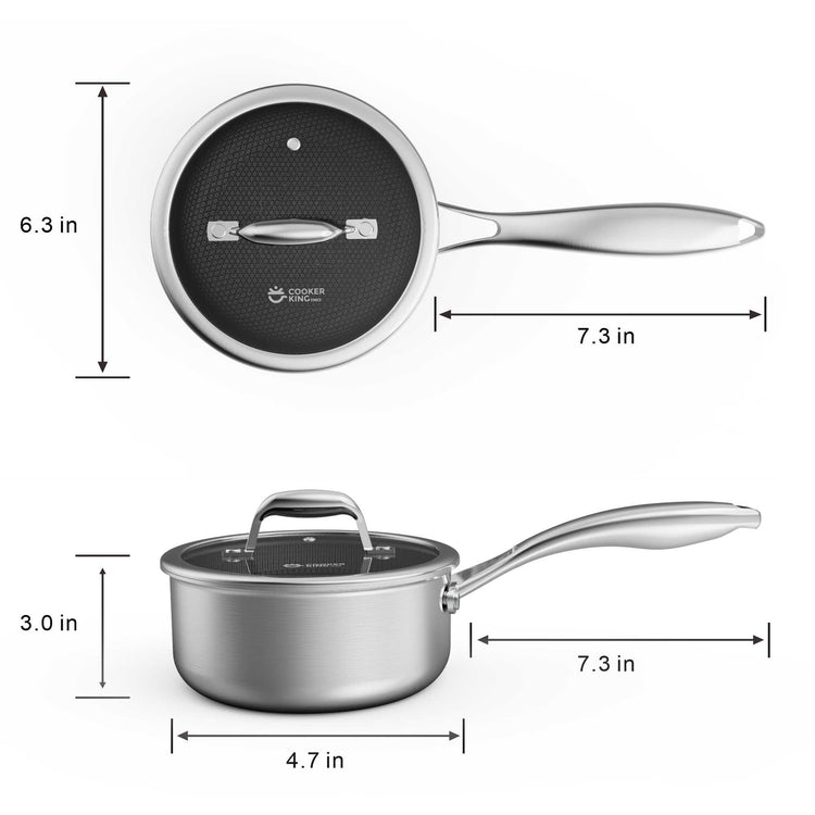 1.5 Quart Stainless Steel Saucepan