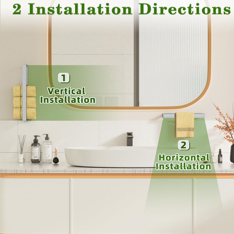 Hand Towel Holder Brushed Towel Bar for Bathroom Wall Mounted 16 Inch