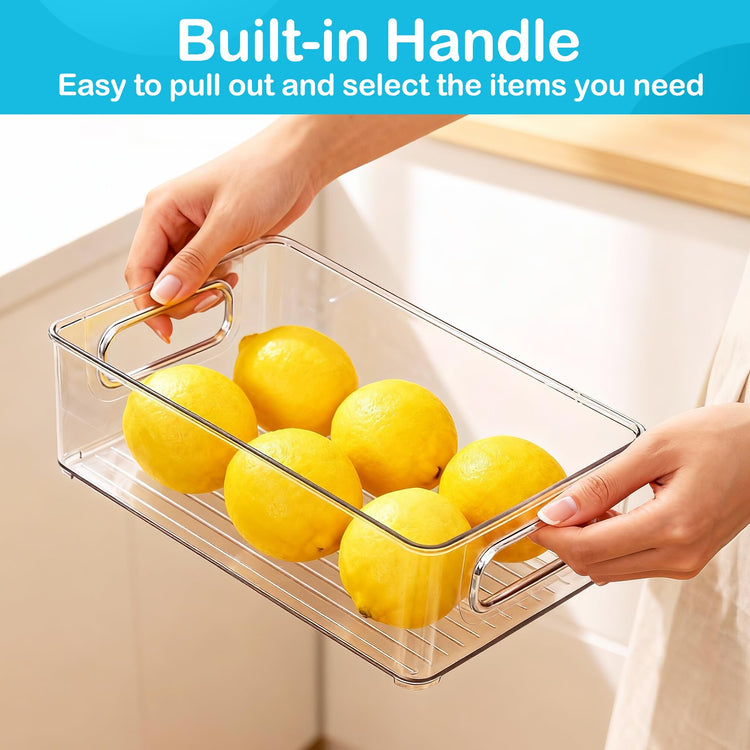 4 Pack Fridge Organizer Bins (4 Count)