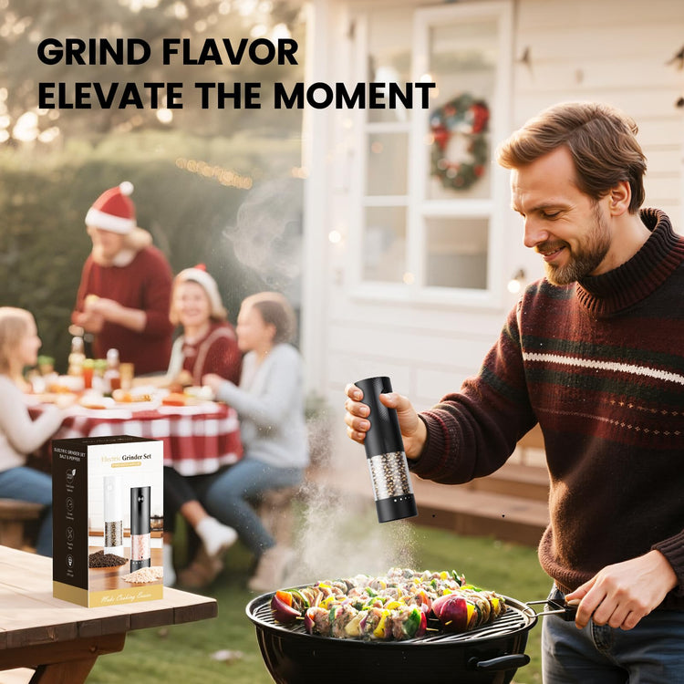 Electric Salt and Pepper Grinder Set