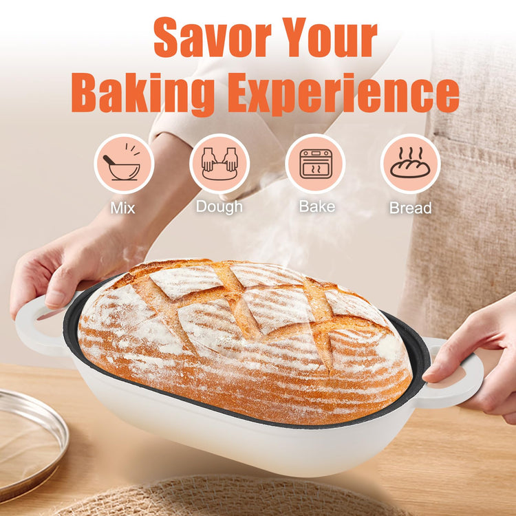 5 QT Enameled Cast Iron Sourdough Bread Oven