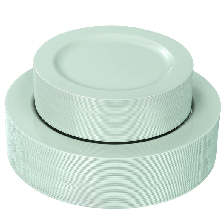 60PCS Sage Green Plates (60 Count)