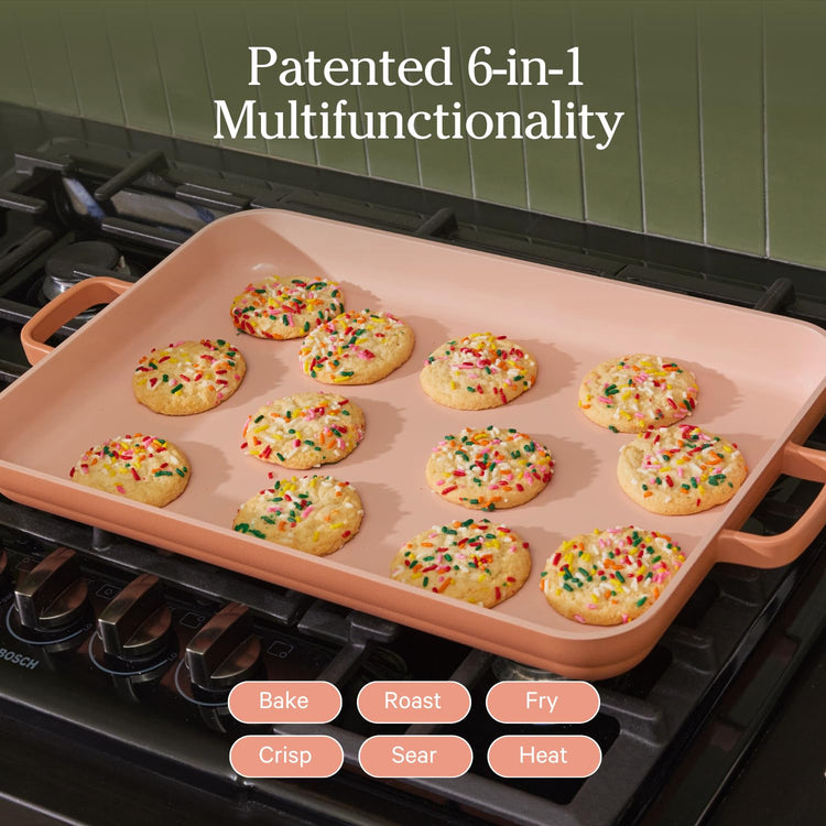 Griddle Pan 5 Qt Nonstick Ceramic Stovetop Griddle & Sheet Pan