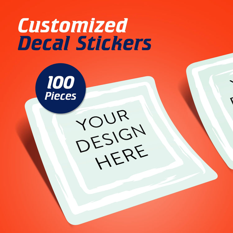 100 Custom Vinyl Stickers (100 Count)
