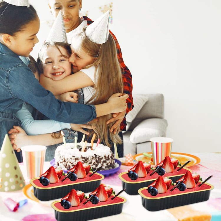 Mini Loaf Pans with Lids 100 Pack (6.8 Fl Oz)