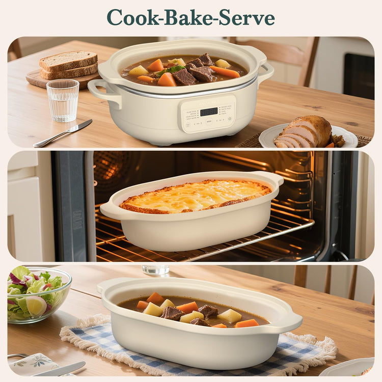 MAGNIFIQUE 4 Quart Programmable Casserole Slow Cooker