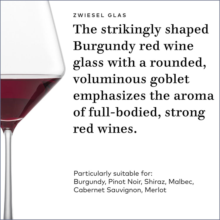 Pure Burgundy Red Wine Glass (4 Count)