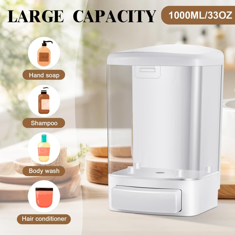 4 Pcs Wall Mounted Soap Dispenser (4 Count)